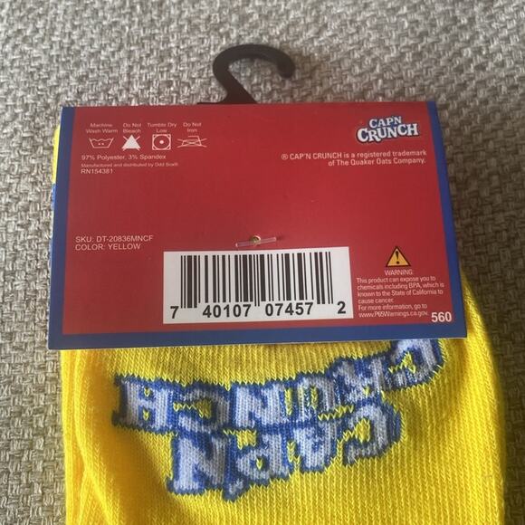 Cap’n Crunch cereal Novelty Crew Socks - Picture 3 of 5